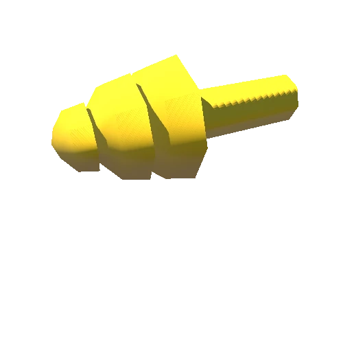 yellow earplug low poly